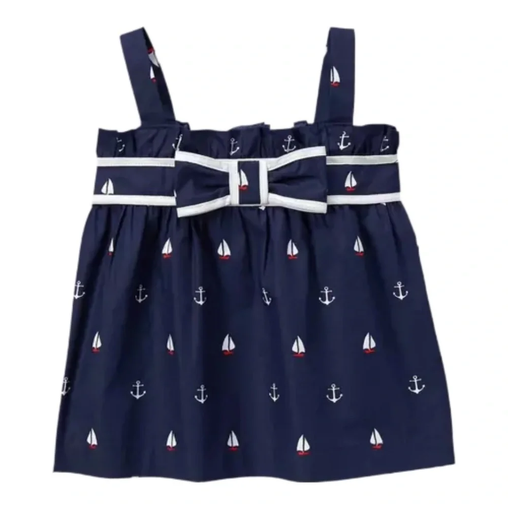 JANIE AND JACK | Navy Sailboat & Anchor Top Nautical Summer Vacation